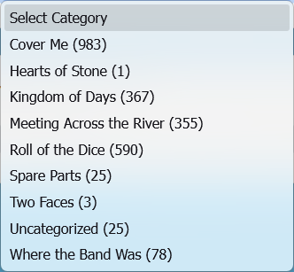 Dropdown Showing List of Categories